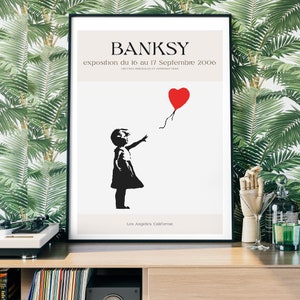 Banksy Museum Poster, Graffiti Wall Art, Urban Street Art, Girl With Balloon Exhibition Poster image 2