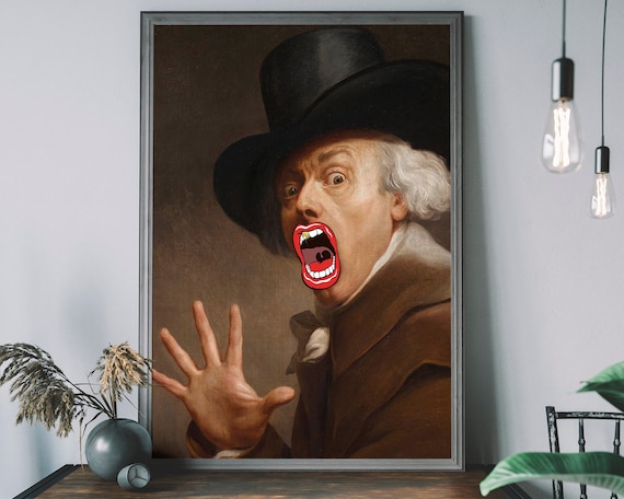 Renaissance Portrait Art Print – Altered Art Victorian Decor, Joseph Ducreux Self Portrait