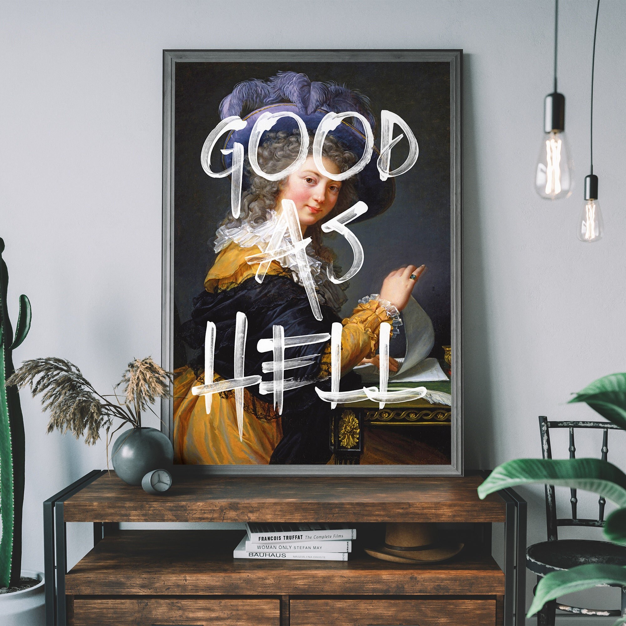 Good As Hell Art Print – Lizzo Music Poster, Antique Victorian Art, Altered Graffiti, Banksy Style
