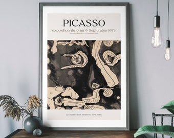 Pablo Picasso Exhibition Print, Vintage Museum Poster, Cubism Art, Abstract Art Print