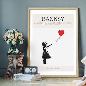 Banksy Museum Poster, Graffiti Wall Art, Urban Street Art, Girl With Balloon Exhibition Poster image 4