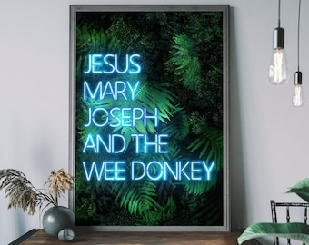 Jesús, María y José y el burro pequeño, arte de cumplimiento del deber, cita de Ted Hastings