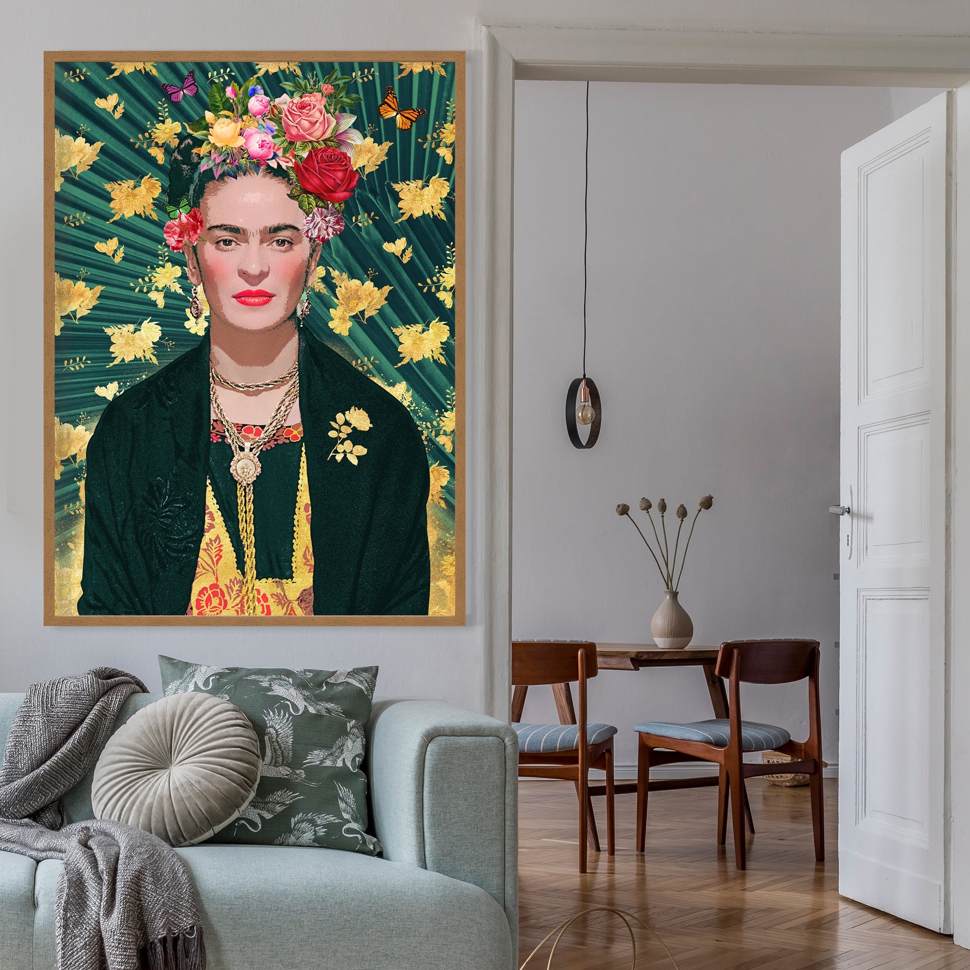 Frida Kahlo Pop-Art Modern Mexican Feminism Colourful Decor Art Poster Print 