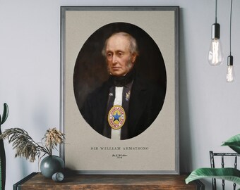 Newcastle United Wall Art – Sir William Armstrong Print, Geordie Football Poster