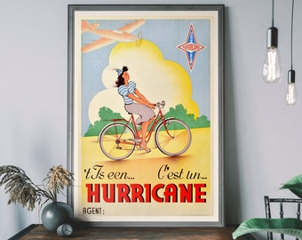 Retro Radsport Kunstdruck, Antike Sport Wandkunst, Vintage Französisch Fahrrad Poster