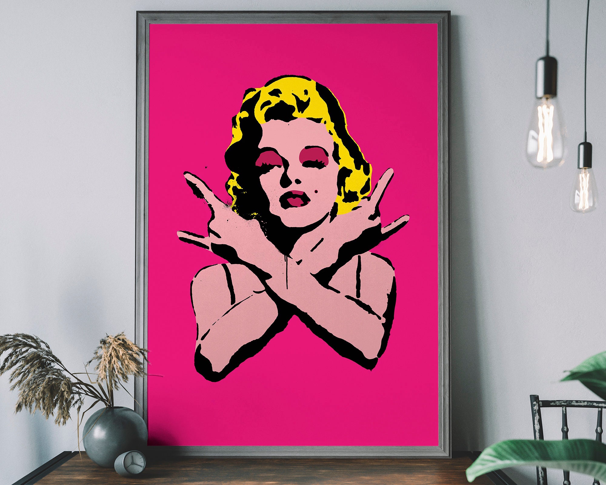 Marilyn Monroe Wall Art, Mid Century Modern Pop Art, Rock Poster