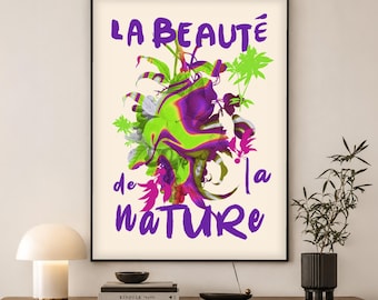 La Beauté Graphic Poster | French Art Nouveau Print | Vintage Wall Art Gift