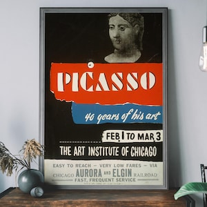 Picasso Exhibition Poster – Vintage Museum Art Print, Classic Wall Decor, Trendy Wall Art
