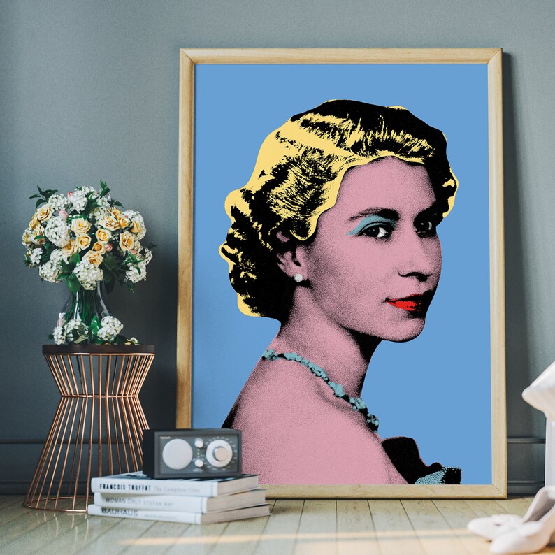 Queen Elizabeth Platinum Jubilee Art Queen Pop Art Print Etsy UK
