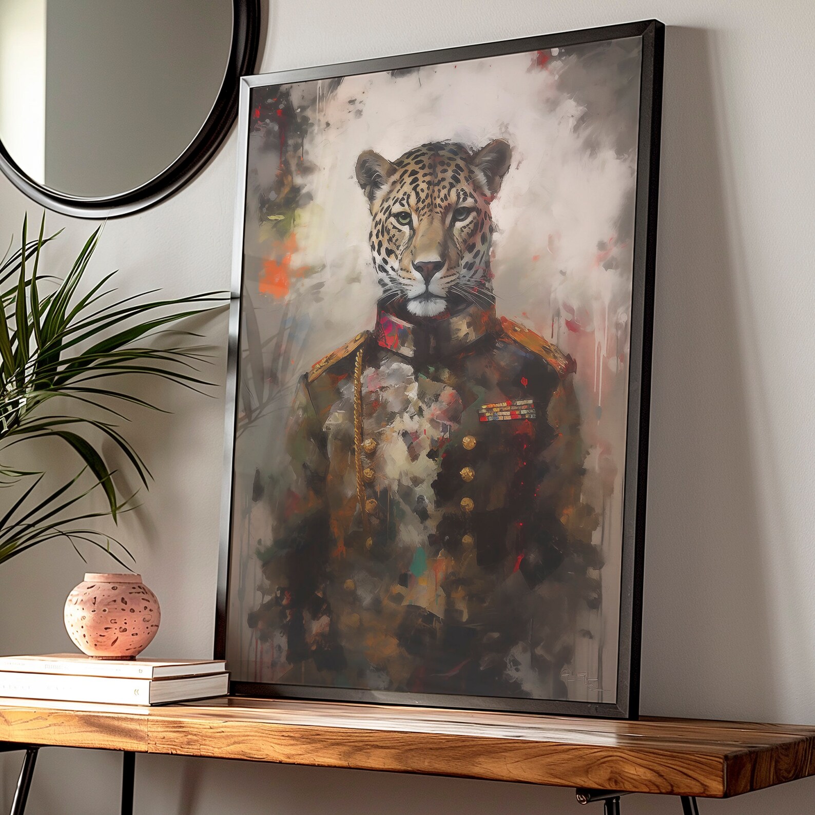 Vintage Leopard Portrait Art Print – Renaissance Animal Painting ...
