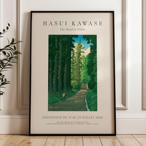 Road to Nikko by Hasui Kawase Vintage Museum Art Print, Japanese Woodblock Art, Japandi Decor