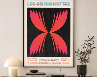 Spring Silhouettes Graphic Poster | Botanical Art Print | Nature Home Decor Gift