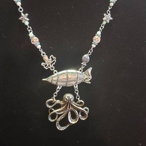 Submarine Nautical Airship necklace