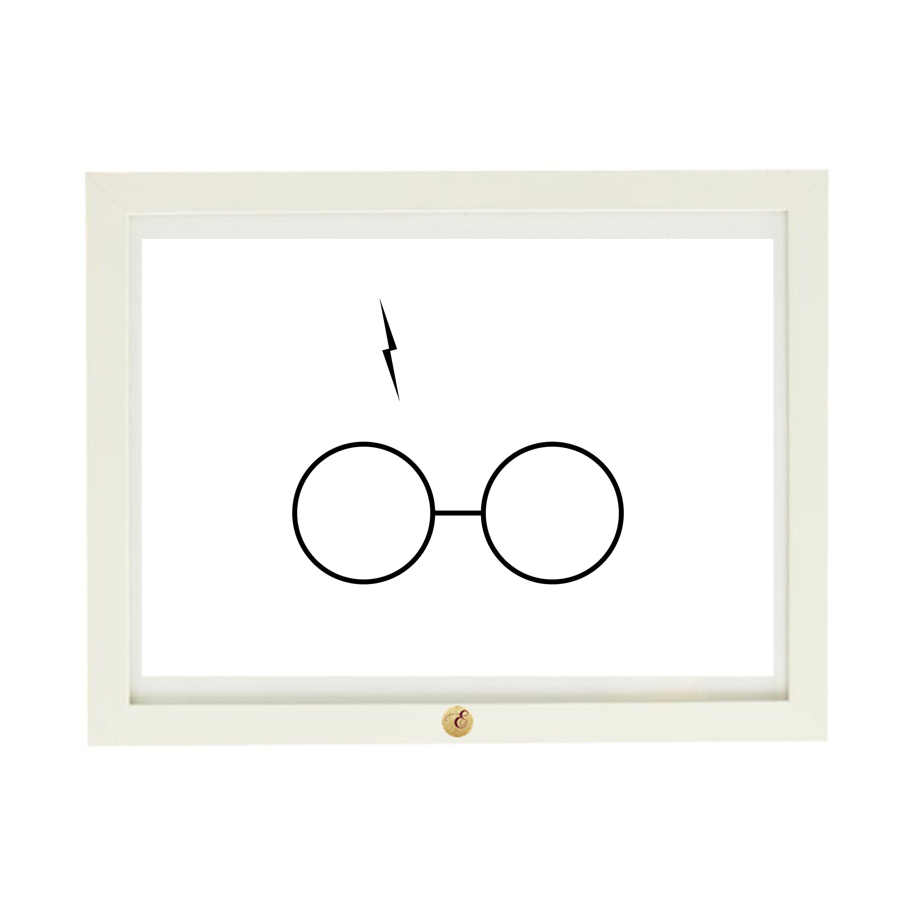 Printable Harry Potter Glasses Scar Poster | Etsy
