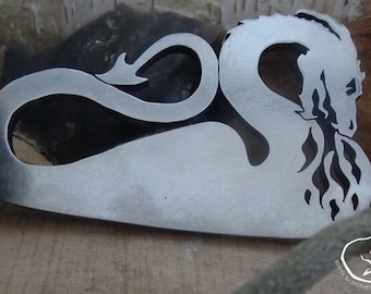 Flint & Steel Striker - Fire Dragon - For Traditional Fire Lighting with Hand Knapped English Flint for Bushcraft - Survival - GOT - Gift