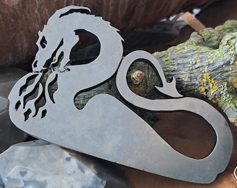 Dragon Fire Steel Striker - Handgemachter englischer Feuerstein, Bushcraft Feuerstein