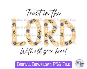 Desktop Wallpaper Trust in the Lord All Your Heart Bible Verse - Etsy