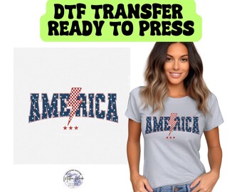 America DTF Transfer | Heat Transfer | Ready To Press | 4th Of July | Patriotic Design | Independence Day | Cute T-shirt | Home Of The Brave