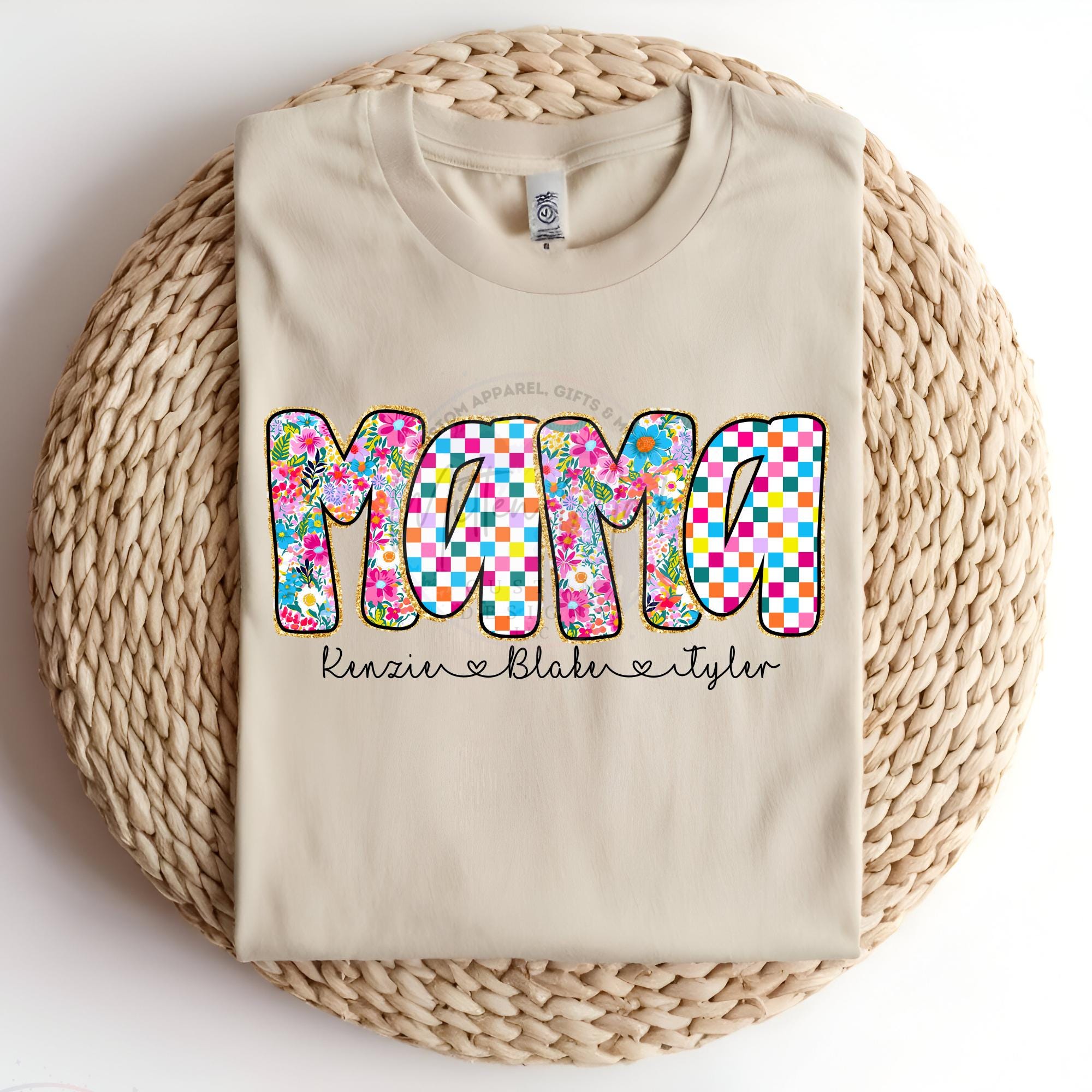 Custom Mama With Names DTF Transfer | Heat Transfer | Ready to Press ...