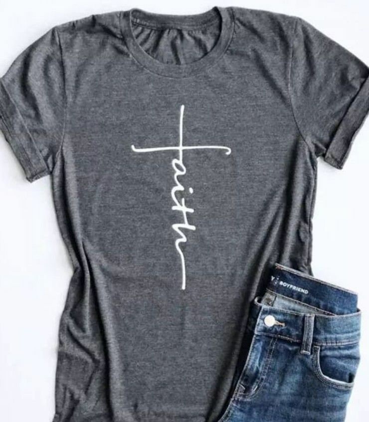 Faith T-shirt Jesus Christian Shirt Faith Shirt Vertical | Etsy