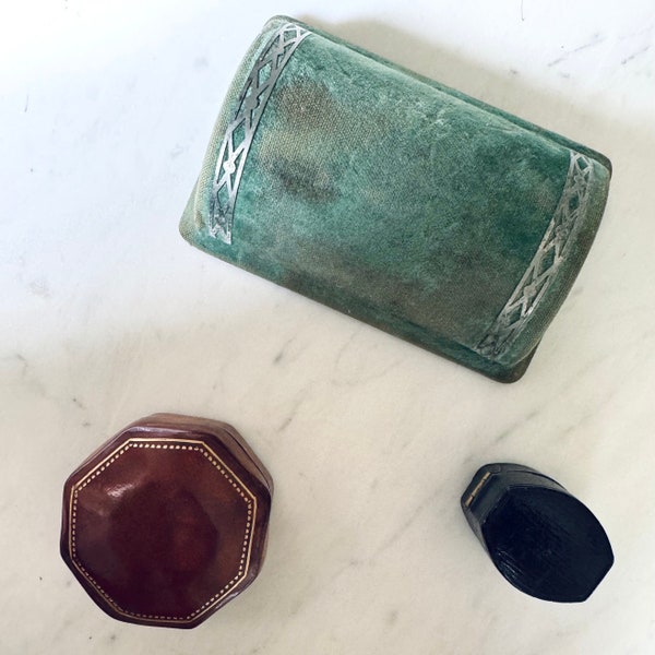 Vintage Ring Boxes | Antique Ring Box | Antique Watch Box | Velvet Box