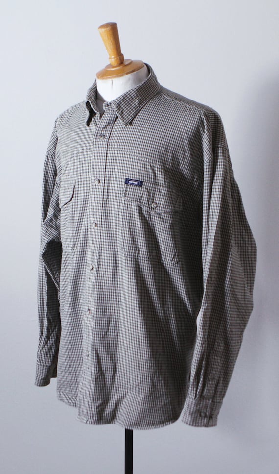 90s GEAR Oversized Checkered Shirt