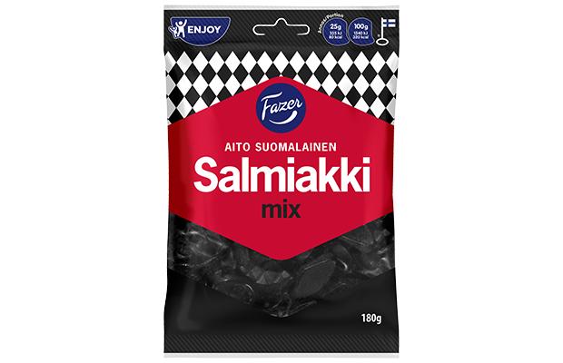 180g Salmiakki Mix 180g wine gums with liquorice candy bag FAZER Finland *vegan