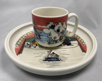 Arabia Finland Moomin Wall Plate Skijump (hyppymäessä) Vintage