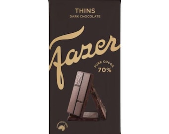 95g Thins 70% dark chocolate tablet KARL FAZER Finland
