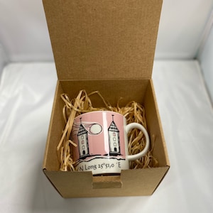 Glosholm Pink Lighthouse Mug (2013) with original box (Arabia)