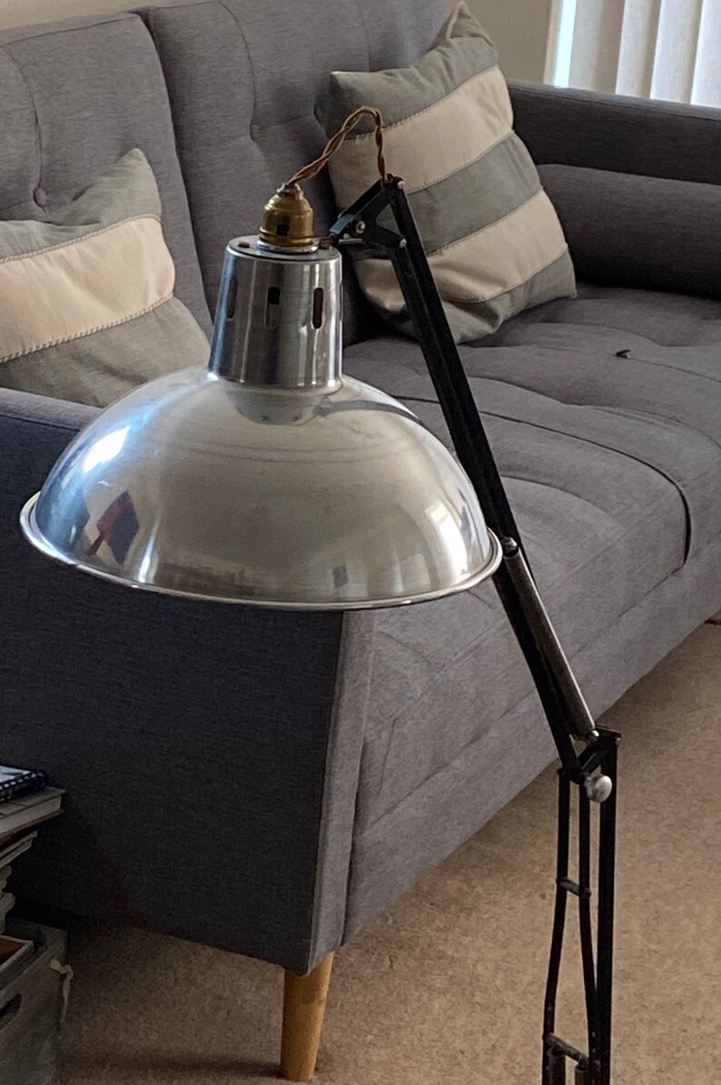 Vintage Retro Original 1930\u2019s 1st Prototype Anglepoise Lamp base with Retro Vintage Aluminium Shade