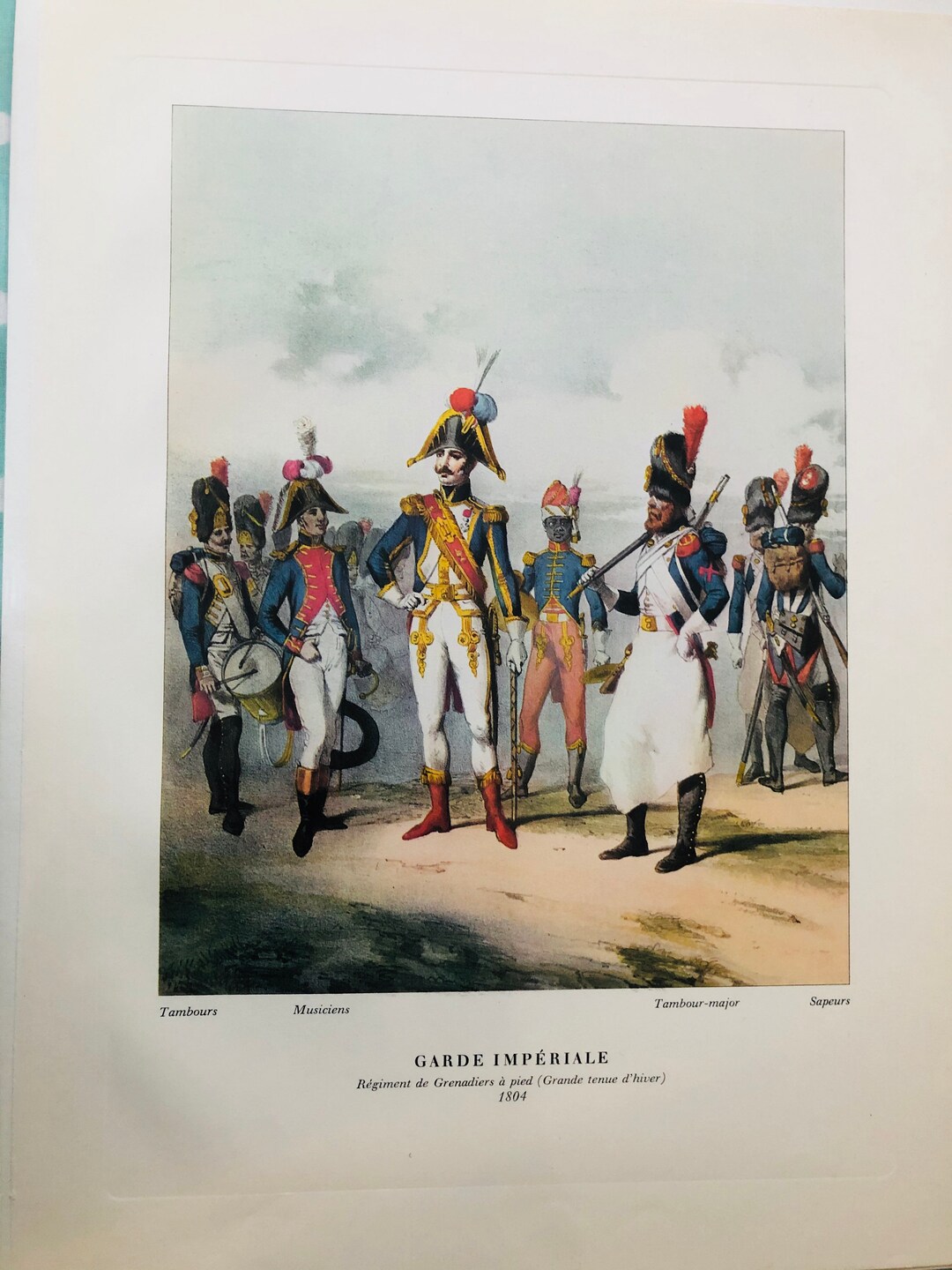 Lithographic Print of the Imperial Guard of Napoleon Bonaparte Etsy UK