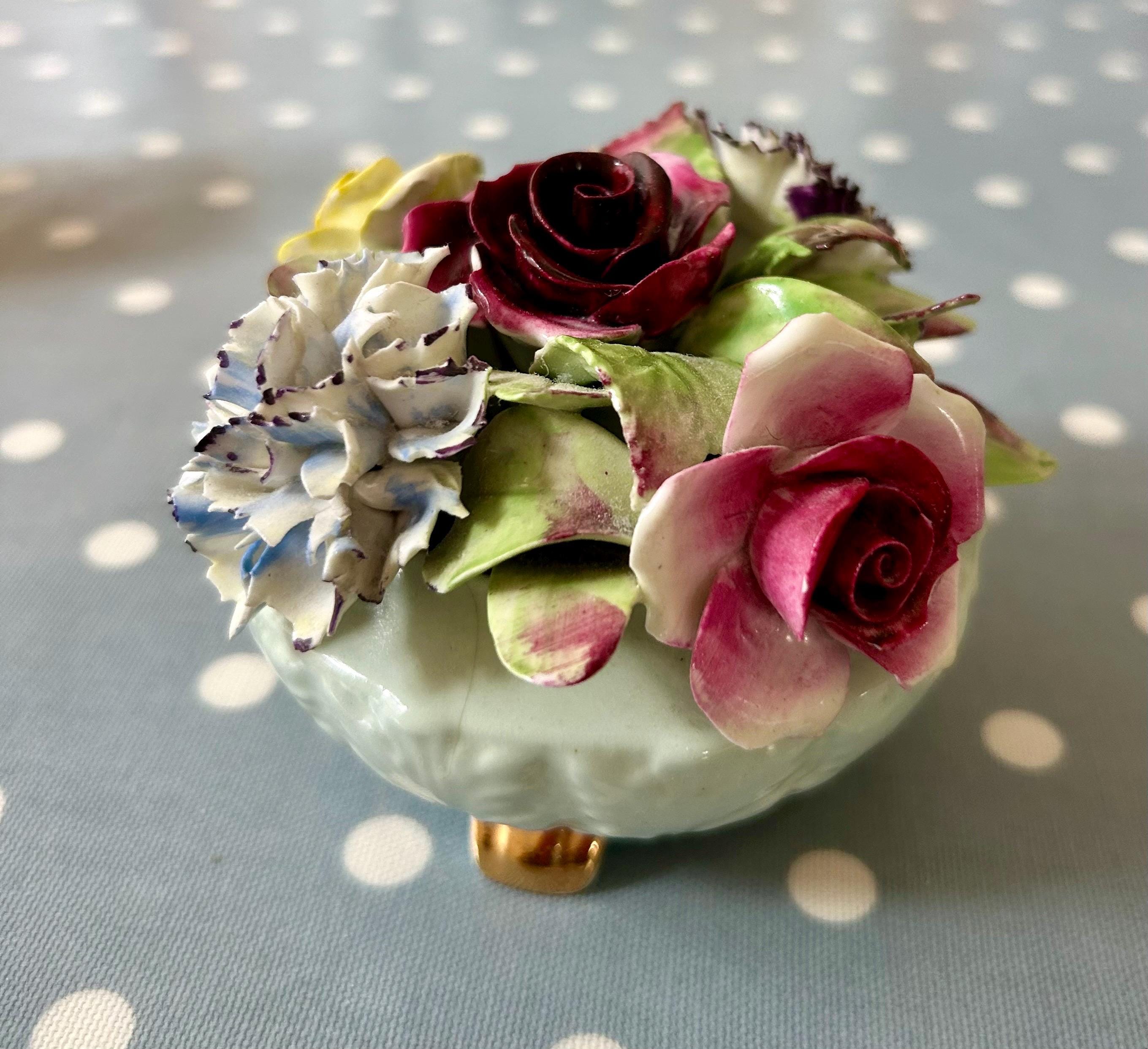 Radnor Bone China Basket of Flowers, 1950s - Etsy