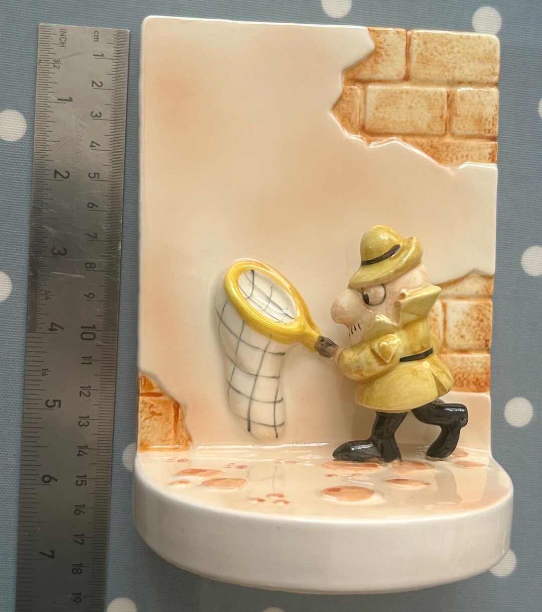 Rare Pink Panther and Inspector Cluso Ceramic Bookends - Etsy