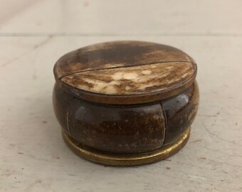 Brass round box round vintage trinket box brass jar with lid box ornament vintage box decor witch gift brass witch jar gift