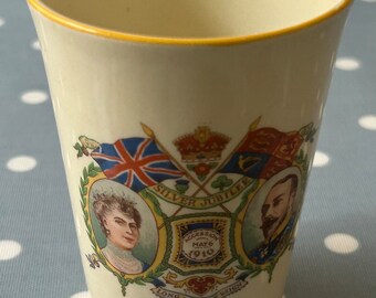 1910-1935 Silverjubileum Kung George V och Drottning Mary Beaker