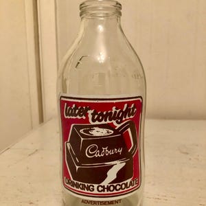 Vintage 1980’s advertising milk bottles