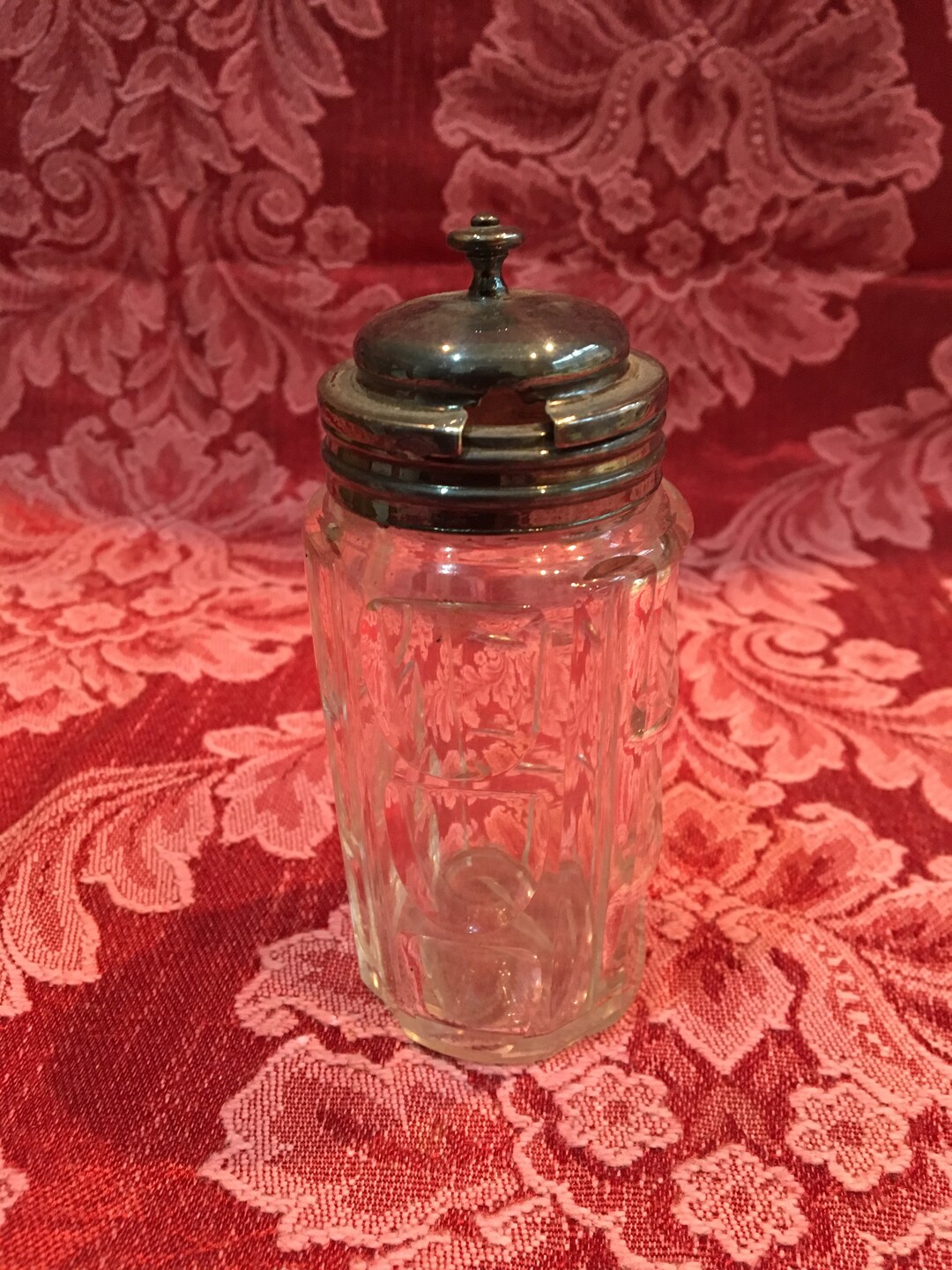 Vintage Glass Condiment Bottle Etsy