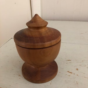 Recipiente de especias Treen vintage