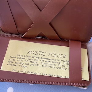 Vintage Mystic Folder for Bills & Notes c1930
