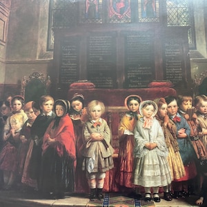 Vintage Art Poster ‘The Sunday School’ by Robert McInnes (1801-1886) Eastwood Publications Ltd, Glasgow, Scotland