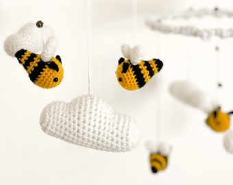 Baby Mobile • Bee Decor • Nursery Crib Mobile