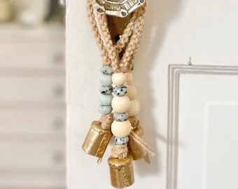 Boho Door Hanger Bells • Thoughtful Housewarming Gift • Hostess Gift • Outdoor Garden + Front Door Decor