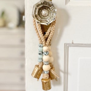 Boho Door Hanger Bells • Thoughtful Housewarming Gift • Hostess Gift • Outdoor Garden + Front Door Decor