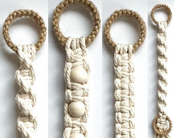 Macrame Extension Cord • Made To Lengthen Your Hanging Planter, Light Lanterns • Air Plant Holder