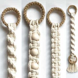 Macrame Extension Cord • Made To Lengthen Your Hanging Planter, Light Lanterns • Air Plant Holder