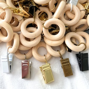 Bow Holder Wooden Clips • Clips for Headband Holder • Baby Girl Nursery • Organize Hair Bows, Headbands + Hair Clips