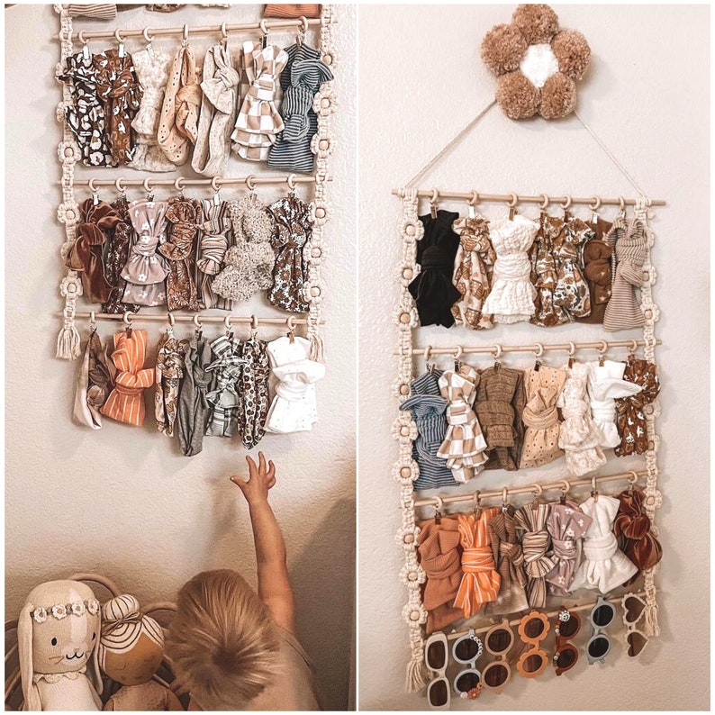 bow holder baby girl, headband holder, bow organizer, bow hanger, boho nursery