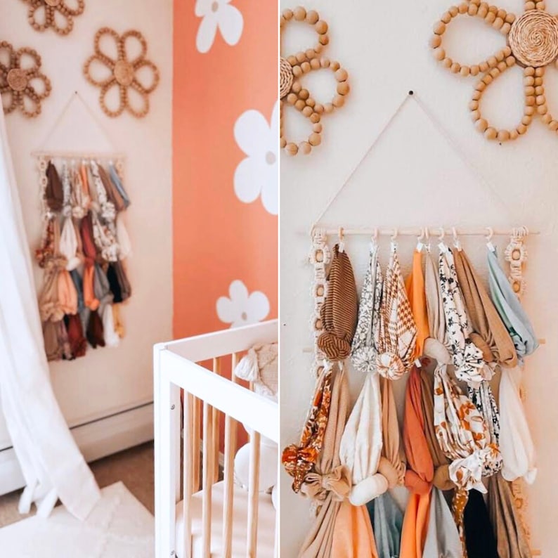bow holder baby girl, headband holder, bow organizer, bow hanger, boho nursery