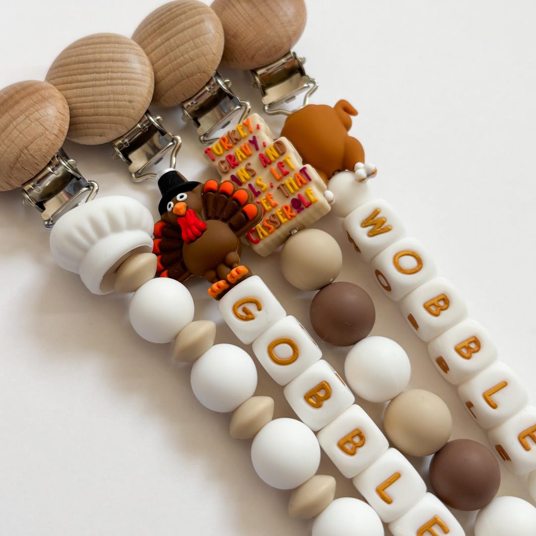 Thanksgiving Pacifiers Thanksgiving Personalized Pacifier Clip • Funny Thanksgiving Gifts - Etsy